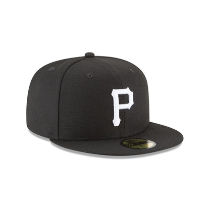 Pittsburgh Pirates Black and White Basic 59FIFTY Fitted Hat